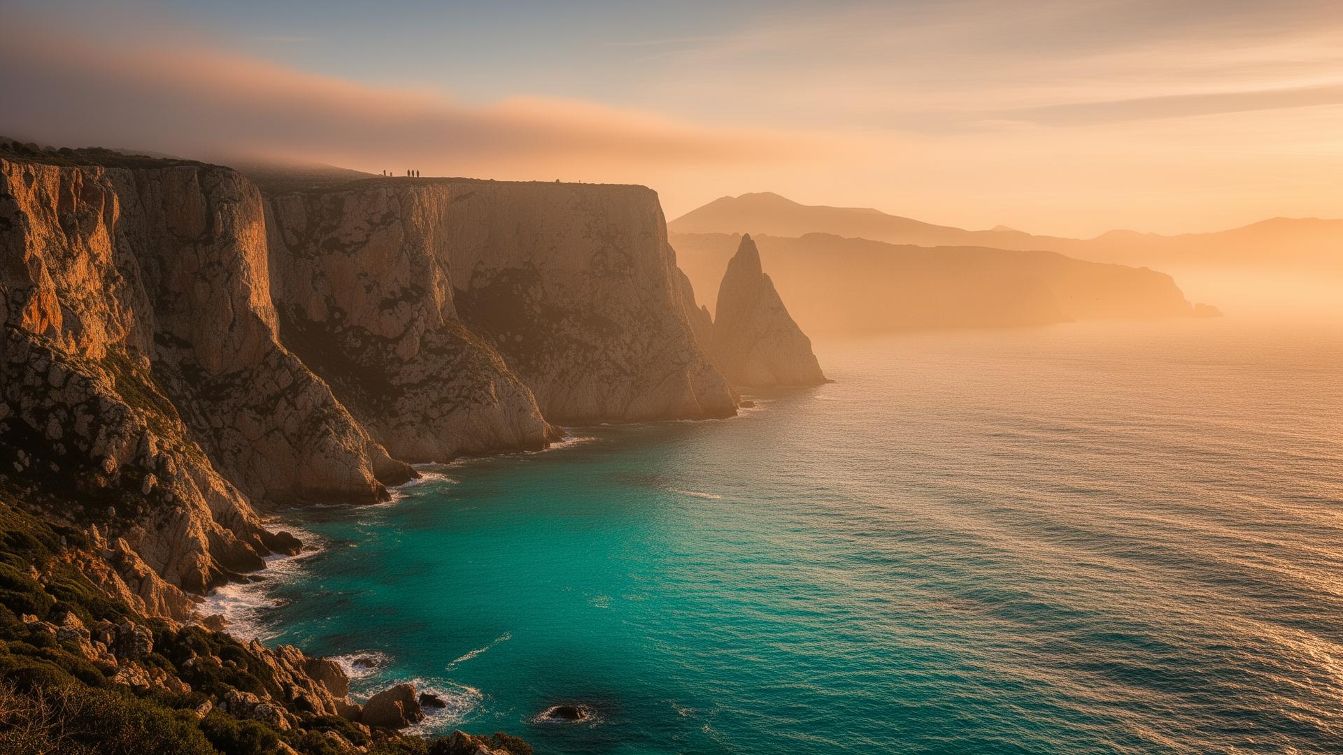 Côtes de Corse au coucher du soleil